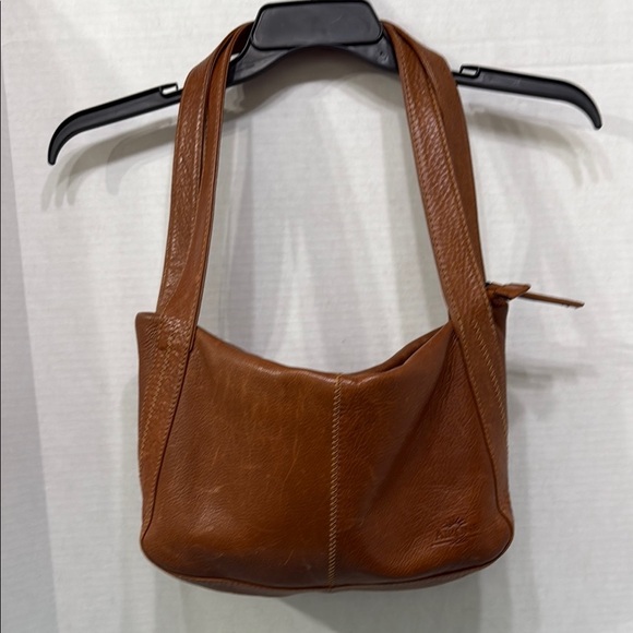 Air One Handbags - Air One Brown Vintage Pebbled Leather Medium Shoulder Bag Everyday Bag Purse